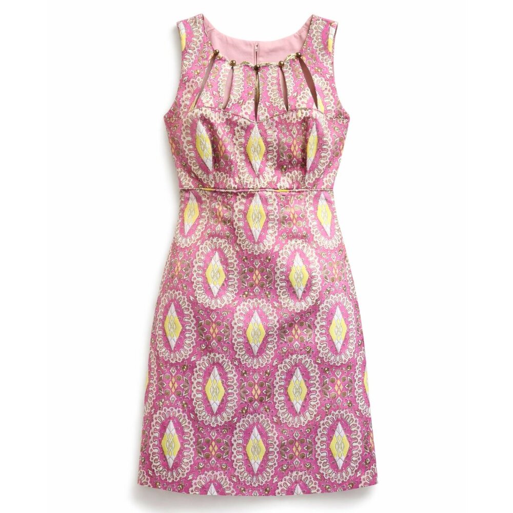 Milly of NY Pink Brocade Sheath Mini Dress, Neiman Marcus Designer Dress Size 2